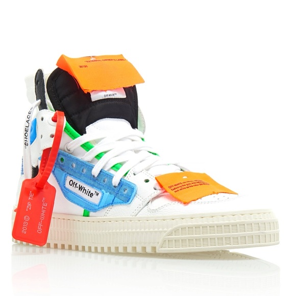 colorful off white shoes